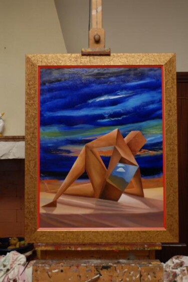Pittura intitolato "figura geometrica" da Vito Pastore D'Ostuni, Opera d'arte originale