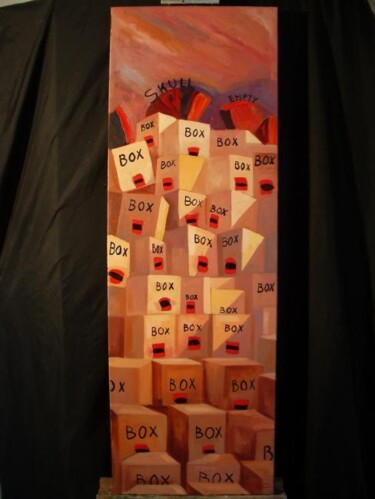 Peinture intitulée "Empty Box" par Vito Pastore D'Ostuni, Œuvre d'art originale, Huile
