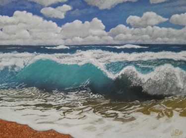 Картина под названием "The sea" - Vito Bzhitskiy, Подлинное произведение искусства, Масло