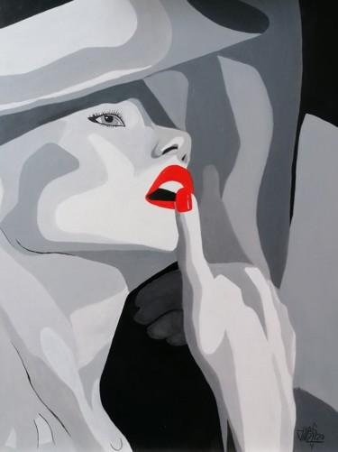 绘画 标题为“The woman in white” 由Vito Bzhitskiy, 原创艺术品, 油
