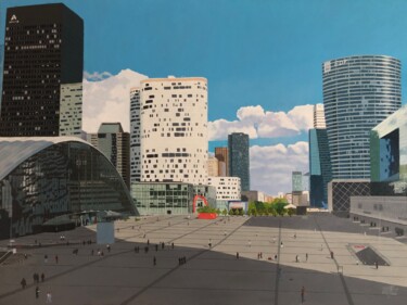 Malerei mit dem Titel "Manhattan Parisier" von Vito Bzhitskiy, Original-Kunstwerk, Öl
