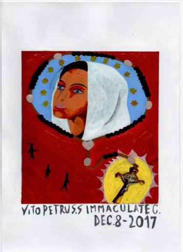 Painting titled "The Immaculate Conc…" by Vito Petrus Saracino, Original Artwork