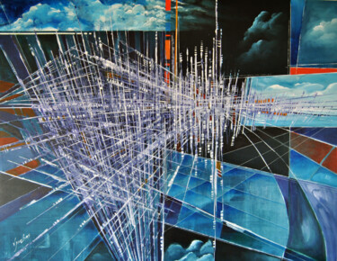 Schilderij getiteld "Transmutação III" door Vitor Moinhos, Origineel Kunstwerk, Acryl