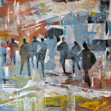 Schilderij getiteld "Urbano 03" door Vitor Moinhos, Origineel Kunstwerk, Acryl