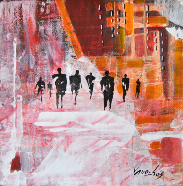 Painting titled "Urbano 18" by Vitor Moinhos, Original Artwork, Acrylic