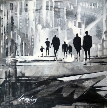 Painting titled "Urbano 36" by Vitor Moinhos, Original Artwork, Acrylic