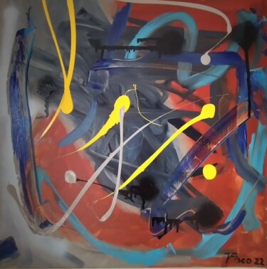 Картина под названием "Abstracto" - Vitor Pisco, Подлинное произведение искусства, Акрил