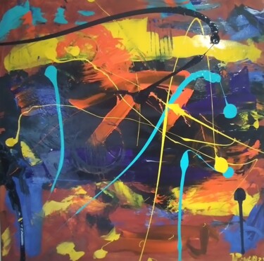 Pintura intitulada "Abstração" por Vitor Pisco, Obras de arte originais, Acrílico