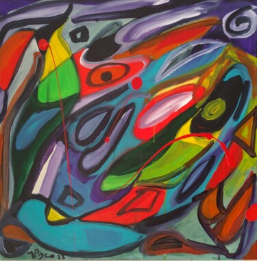 Malerei mit dem Titel "Abstract I" von Vitor Pisco, Original-Kunstwerk, Acryl