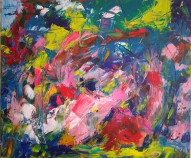 Painting titled "Abstract" by Vitor Pisco, Original Artwork, Oil