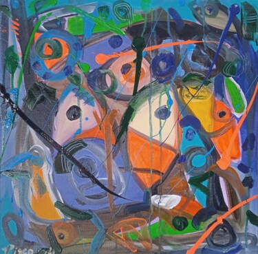 제목이 "Abstracto XV"인 미술작품 Vitor Pisco로, 원작, 아크릴