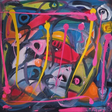 Pintura titulada "Abstracto XVI" por Vitor Pisco, Obra de arte original, Acrílico