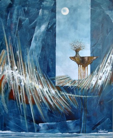 Pintura intitulada "Duelo desigual VII" por Vitor Moinhos, Obras de arte originais, Acrílico