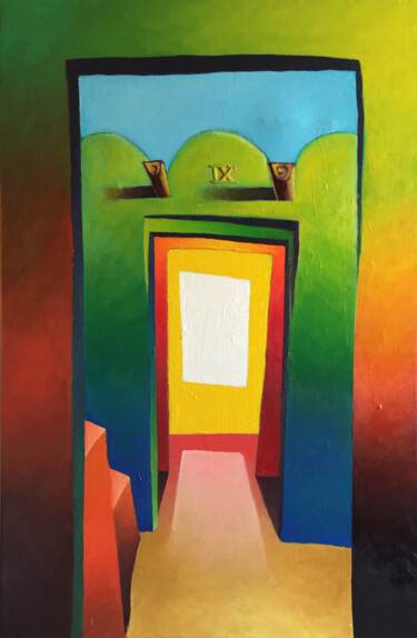 Painting titled "LA VENTANA" by Vito Thiel, Original Artwork, Oil