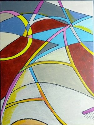 Painting titled "Sans titre n°513" by Victor Valente, Original Artwork, Acrylic