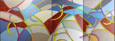 Painting titled "Triptyque 516" by Victor Valente, Original Artwork