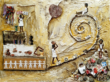 Pittura intitolato "TEMPO DI CAMBIAMENTI" da Vittoriana Mascheroni, Opera d'arte originale, Acrilico