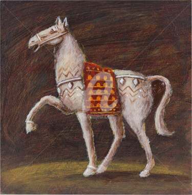 Painting titled "Horse" by Vittorio Franco, Original Artwork, Acrylic