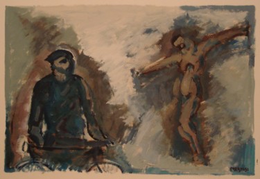 Pittura intitolato "Incontro, 1978" da Vittorio Paradisi, Opera d'arte originale, Olio