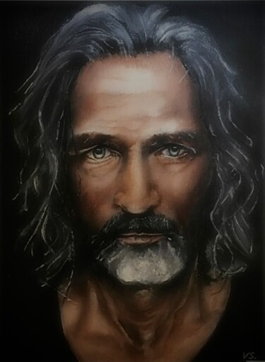 Pintura titulada "Hombre" por Viv Steyaert, Obra de arte original, Oleo