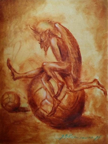 Painting titled "Искуситель" by Vladimir Kirilenko, Original Artwork, Oil