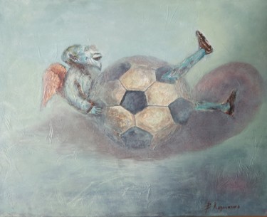 Peinture intitulée "Football Got" par Vladimir Kirilenko, Œuvre d'art originale, Huile