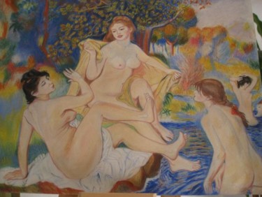 Pintura titulada "Grandes Bañistas" por Nadia Iglesia, Obra de arte original