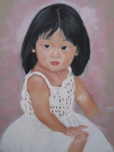 Pintura titulada "Fille chinoise" por Nadia Iglesia, Obra de arte original