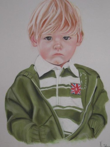 Pintura titulada "Enfant blond" por Nadia Iglesia, Obra de arte original