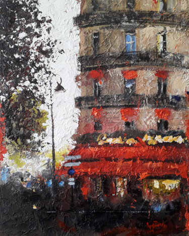 Картина под названием "Evening in Paris. P…" - Alex Ziev, Подлинное произведение искусства, Акрил