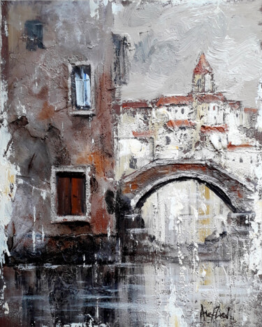 Картина под названием "Venice. Canals and…" - Alex Ziev, Подлинное произведение искусства, Акрил