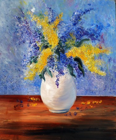 Peinture intitulée "Bouquet de printemps" par Viviane Farrugia, Œuvre d'art originale, Acrylique