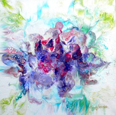 Peinture intitulée "abstraction - I" par Viviane Farrugia, Œuvre d'art originale, Acrylique