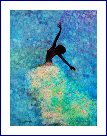 Peinture intitulée "danseuse -a-1" par Viviane Farrugia, Œuvre d'art originale, Aquarelle