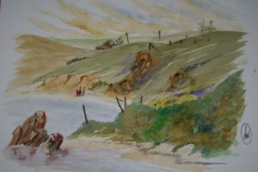 Painting titled "Kings Beach" by Viv De Boo, Original Artwork