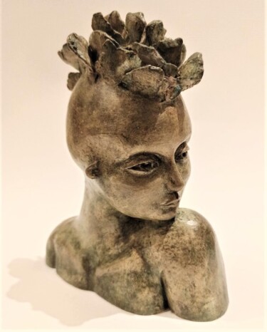 Escultura intitulada "Sagesse d'enfant" por Viviana Gómez, Obras de arte originais, Terracota