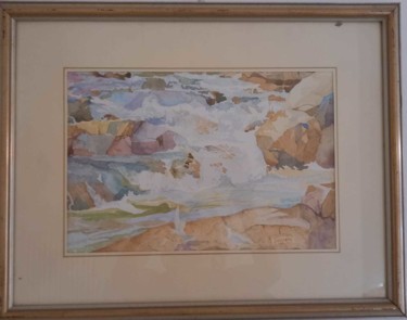 Malerei mit dem Titel "Ruscello (Nunziante…" von Irpinian Art Gallery (Viviana Miele), Original-Kunstwerk, Aquarell