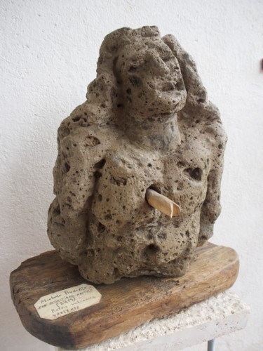 Sculpture titled "San Sebastiano (Mic…" by Irpinian Art Gallery (Viviana Miele), Original Artwork, Stone