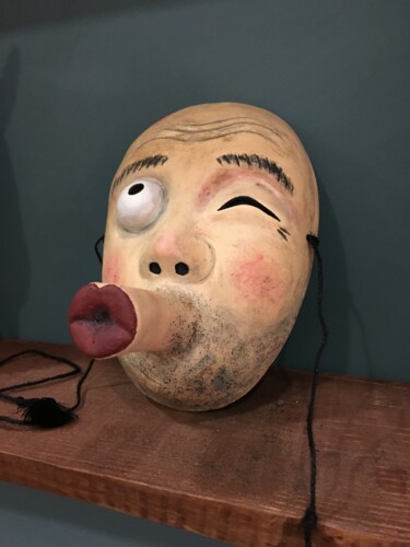 Rzeźba zatytułowany „Hyottoko - maschera…” autorstwa Viviana Bellanza, Oryginalna praca, Żywica