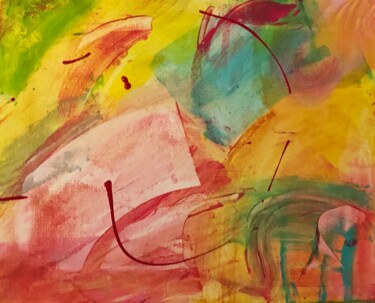 Painting titled ""Couleurs mexicaine…" by Viviane Arsenault (Viv), Original Artwork, Acrylic