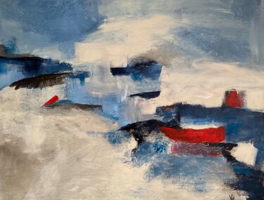 Painting titled ""Port de Bizerte"" by Viviane Arsenault (Viv), Original Artwork, Acrylic