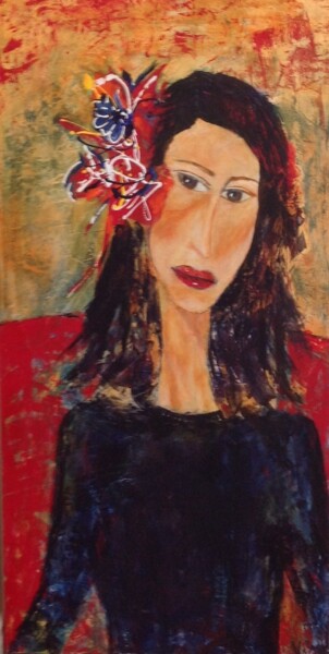 Peinture intitulée ""L'aînée"" par Viviane Arsenault (Viv), Œuvre d'art originale, Acrylique