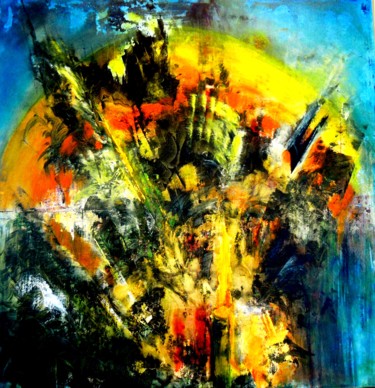 Painting titled "EXPLOSIVE" by Viv., Original Artwork, Oil