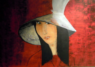 Peinture intitulée "La Pékinoise" par Viv., Œuvre d'art originale