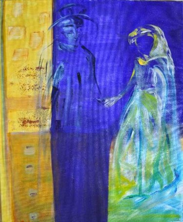 Painting titled "rencontre" by Viba, Original Artwork