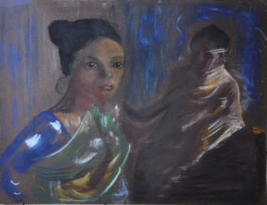Peinture intitulée "Jeune femme dans le…" par Viba, Œuvre d'art originale