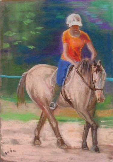 Painting titled "complicité sportive" by Viba, Original Artwork