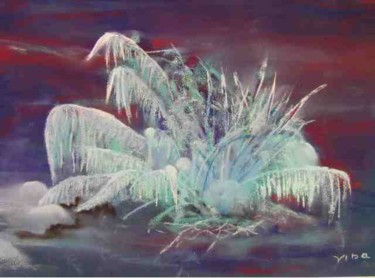 Peinture intitulée "D'eau et de glace" par Viba, Œuvre d'art originale