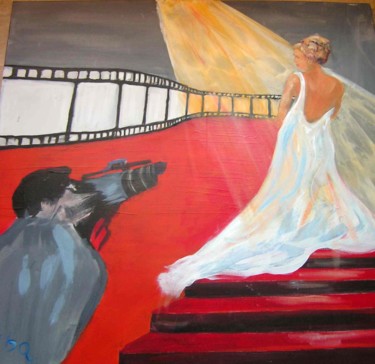 Painting titled "Silence on tourne" by Viba, Original Artwork, Oil