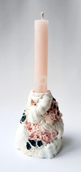 Design intitulée "Bougeoir coraux" par Viviane Thelen, Œuvre d'art originale, Accessoires